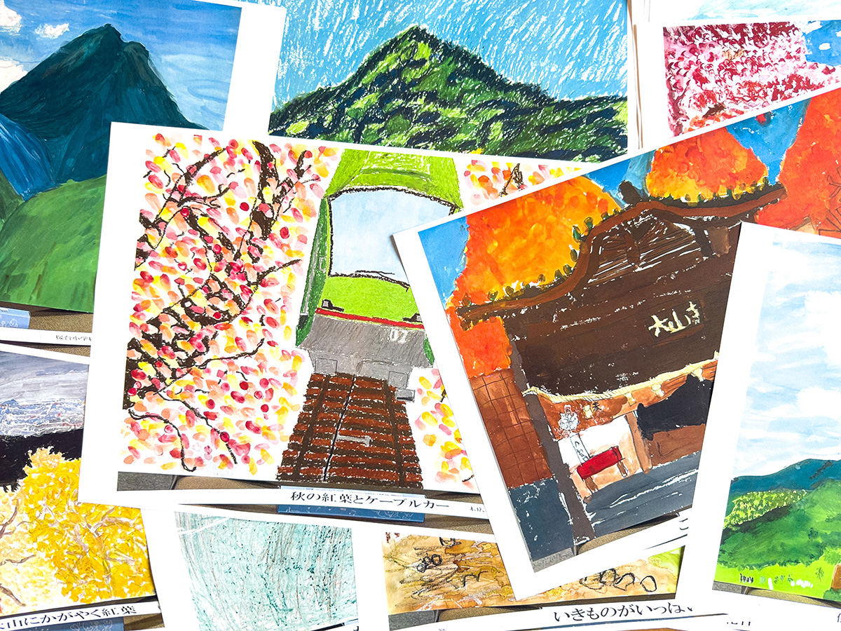 丹沢・大山風景画コンクール出展作品の絵とうろう